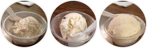 three ice cream styles